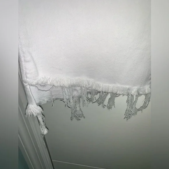 MOTHER The Insider Crop Step Fray in Fairest of them All White Jeans Denim 31 - Picture 12 of 16